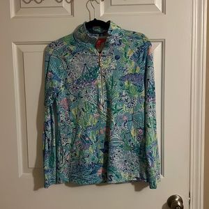 Lilly Pulitzer Skipper Popover, Lilly Loves Texas print, Size XS